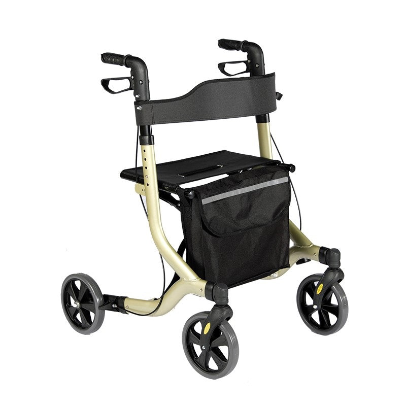 Cirrus Lightweight Aluminium 4 Wheel Rollator - Champagne